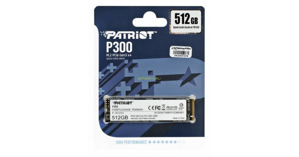 PATRIOT P300 M.2 PCIE GEN 3 X4 SSD NVME 512GB